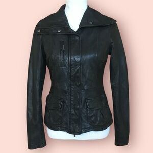 Vince Black Leather Jacket
